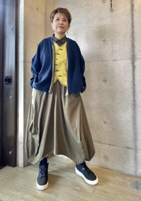 「トリトラ」コーディネート提案会④秋の着たいカーキスタイルいろいろなパターン