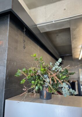 「トリトラ」フラワーアレンジメント教室１月「冬のくばり」