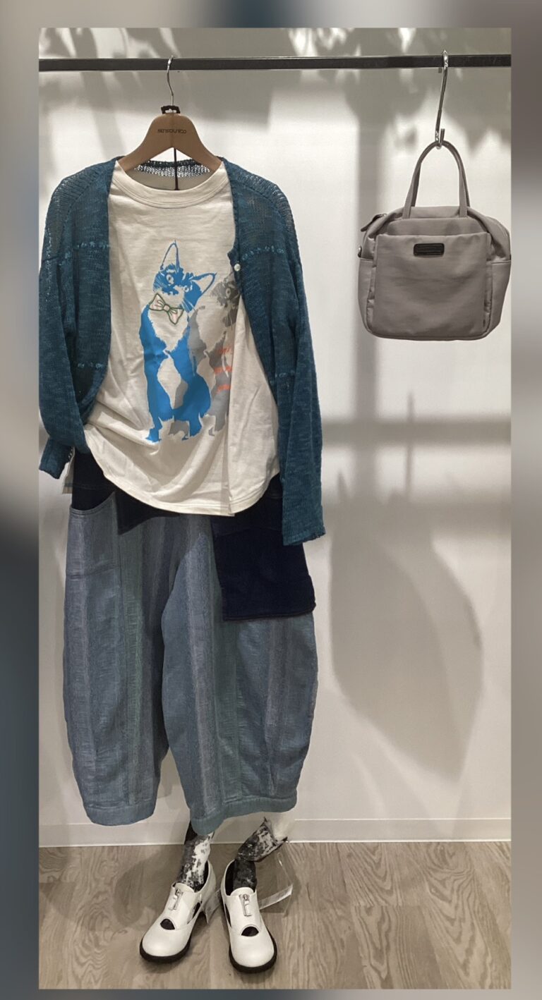 「LECTエムニ」夏のカーディガン＋Tシャツ