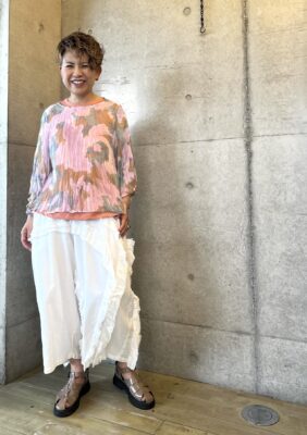 「トリトラ」コーディネート提案会③シアー感あるコーデ
